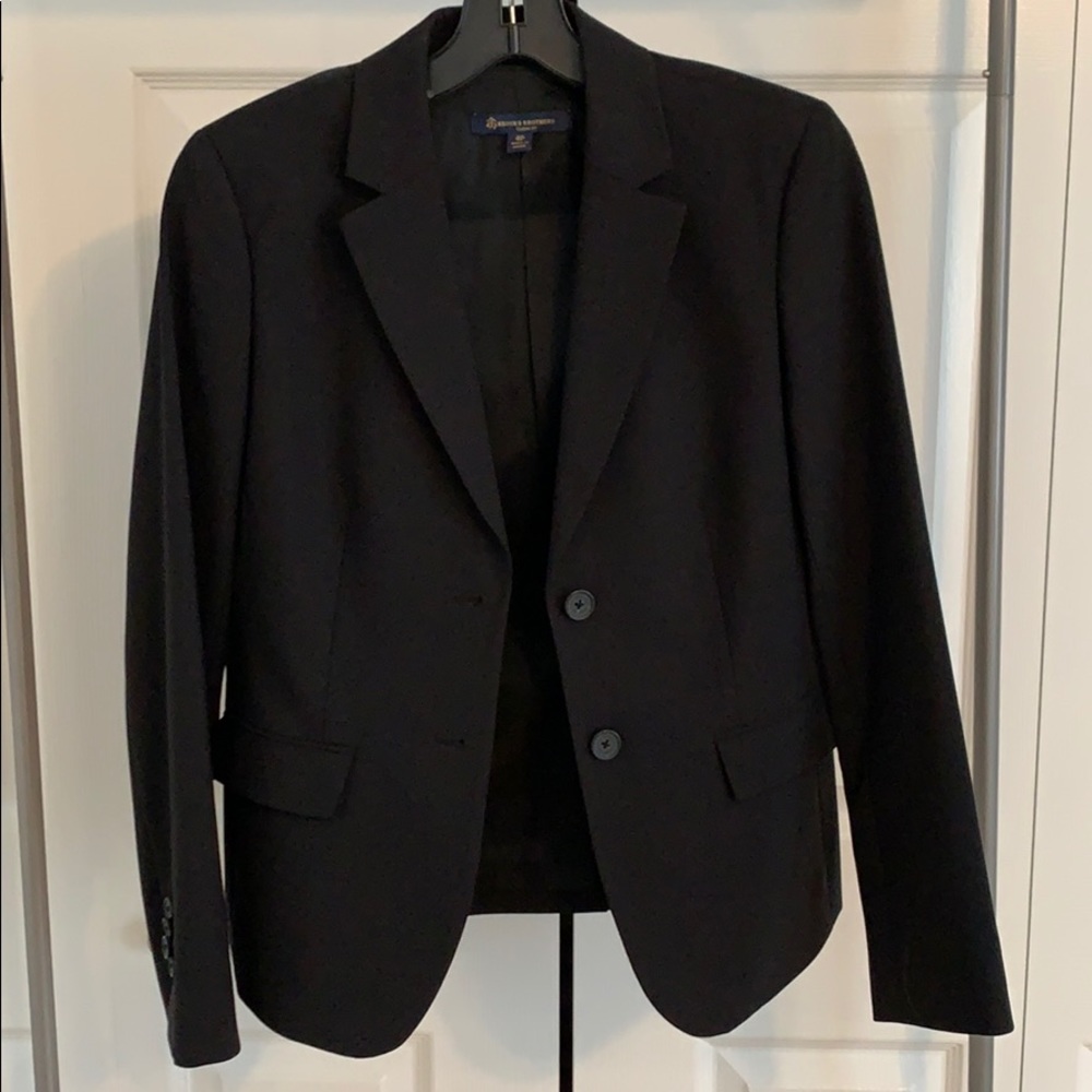 NWOT Brooks Brothers Black wool blazer Sz 4P